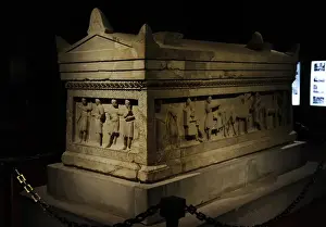 Lycian Sarcophagus. 5th century BC. Paros marble