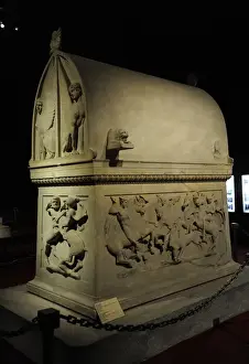 Lycian Sarcophagus. 5th century BC. Paros marble