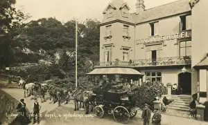 Lynton Prints: Lynmouth, Devon - Lyndale Hotel and Minehead Coach
