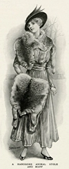Images Dated 10th February 2016: Lynx stole and muff 1915