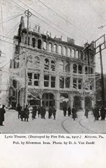Theater Prints: Lyric Theatre after a fire, Altoona, Pennsylvania, USA