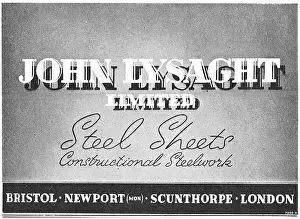 Steelwork Prints: Lysaght Constructional Steelwork For The Aircraft Industry