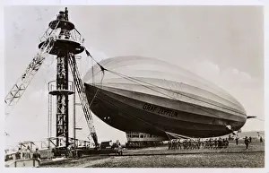 Jul17 Prints: LZ 127 Graf Zeppelin - At Mooring Mast