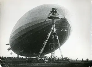 LZ 129 Hindenburg at Frankfurt, on 14 May 1936 after its?