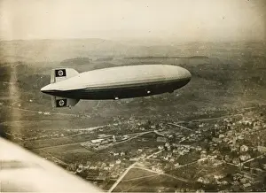 Hindenburg Prints: The LZ129 Hindenburg over Friedrichshafen during a test ?