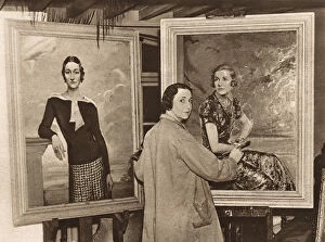Painters Gallery: M. Baynon Copeland working portraits of Lady Mountbatten & W