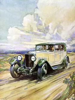 Historica Prints: M. G. Six Sports car Illustration