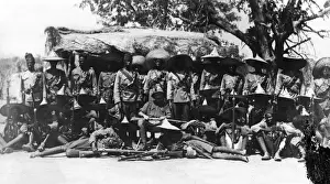 Cameroon Prints: M. I. N. Regiment group photo, Cameroon, Africa, WW1