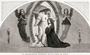 1647 Prints: M M Alacoque with Jesus