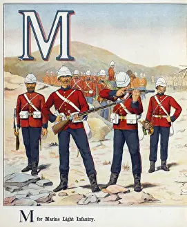 M for Marine Light Infantry N for Native Infantry (Khaki Uni