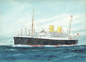 Bannister Prints: M. S. Rangitane, New Zealand Shipping Company