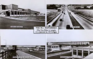 Approach Prints: The M1 Motorway - 3 Service Stations - Dunstable turn-off