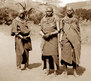 Kenya Prints: Maasai women, Kenya, Africa, early 1900s