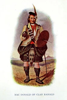 Images Dated 27th February 2020: Mac Donald of Clan Ranald, Traditional Scottish Clan Costume