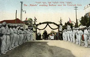 Awaiting Prints: Maccabi waits for Balfour - Triumph Gate, Tel Aviv, Israel