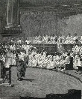 MACCARI, Cesare (1840-1919). Cicero Denouncing