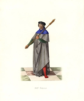 Mace-bearer under King Louis XII, 16th century Mace-bearer under King Louis XII, 16th century