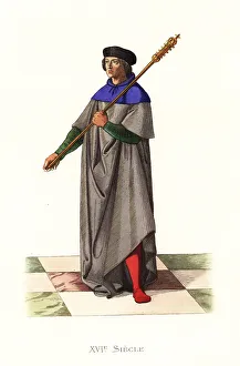 Edmond Lechevallier Chevignard Prints: Mace bearer to King Louis XII of France, 16th century