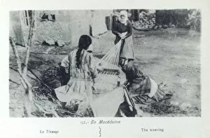 Images Dated 4th May 2011: Macedonian women weaving