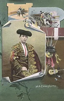 Rafael Prints: Machaquito, Rafael Gonzalez Madrid, Spanish bullfighter