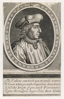 Machiavelli Prints: Machiavelli / Anon Oval En
