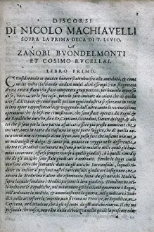 MACHIAVELLI, Niccol (1469-1527)