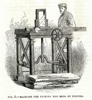 Ends Prints: Machine for cutting the ends of pencils
