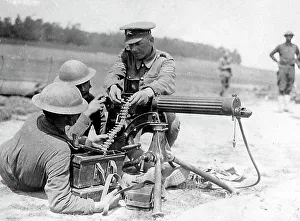 Machine Gun training during WW1