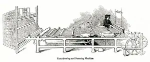 Limehouse Prints: Machine at a rope and sail cloth factory, East London
