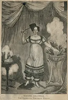 Feats Prints: Madame Giradelli, The Celebrated Fire-Proof Femal