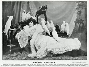 Images Dated 17th February 2017: Madame Marzella with white cockatoos 1905