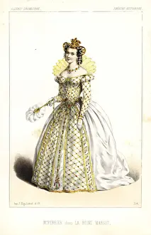 Theater Prints: Madame Perrier in La Reine Margot, 1847