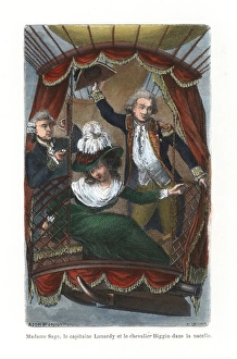 Madame Sage and George Biggin during the balloon Madame Sage and George Biggin during the balloon