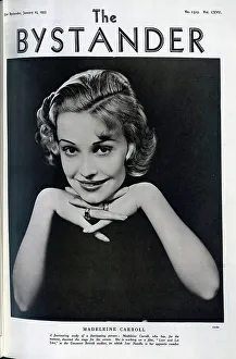 Madelaine Carroll, actress (1906-1987), studio portrait. With description, A fascinating study of a fascinating person: Madeleine Carroll, who has, for the moment, deserted the stage for the screen