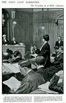 Images Dated 23rd July 2019: Mademoiselle Chauvin the first female barrister 1901