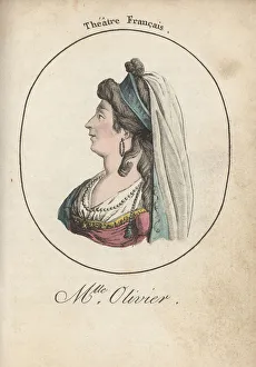 Theatre Francais Prints: Mademoiselle Olivier, French stage actress, 1764-1787