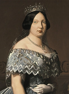 Madrazo Gallery: MADRAZO, Federico (1815-1894). Isabella II. Detail