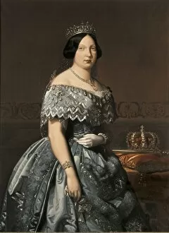 Madrazo Gallery: MADRAZO, Federico (1815-1894). Isabella II. Oil