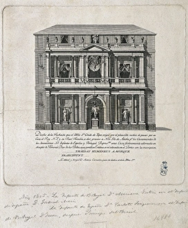 Conde Gallery: Madrid (1805). Fa硤eproject for the Palace