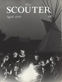 Scandinavia Prints: Magazine cover, boy scouts in camp, Denmark