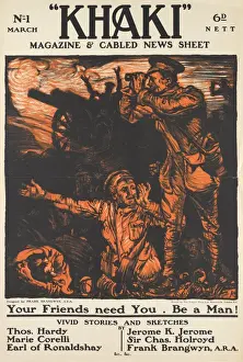 Corelli Prints: Magazine and news sheet cover, Khaki, WWI
