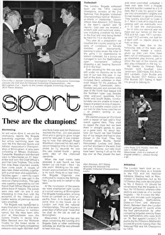 Ealing Prints: Magazine page, fire brigade sports news