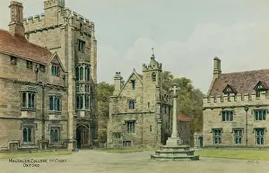 Crenellated Prints: Magdalen College, First Court, Oxford, Oxfordshire