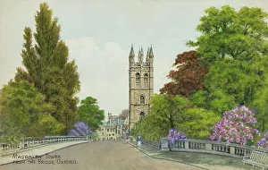 Oxon Prints: Magdalen College Tower, Oxford, Oxfordshire