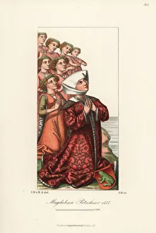 Images Dated 12th June 2019: Magdalena Potschner and her seven daughters, 1477