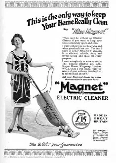 Images Dated 10th August 2014: Magnet Electric Cleaner Advert, 1927