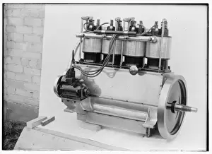 Wilbur Prints: Magneto side of the Wright four-cylinder motor used in 1911