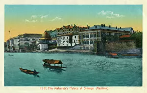 The Maharajas Palace at Srinagar, Kashmir, India
