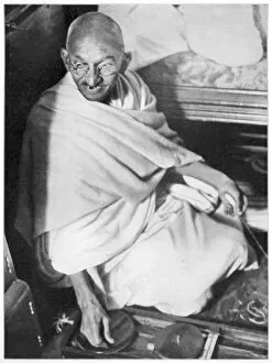 Bald Collection: Mahatma Gandhi sailing from Boulogne to Folkestone