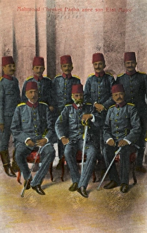 Abdulhamid Gallery: Mahmut Sevket Pasa and chief staff